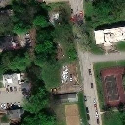 Sand Volleyball Court, Beaver Falls, PA — aerial view