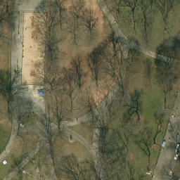 Sand Volleyball Court, New York, NY — aerial view
