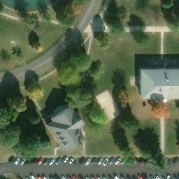 Sand Volleyball Court, Ada, OH — aerial view