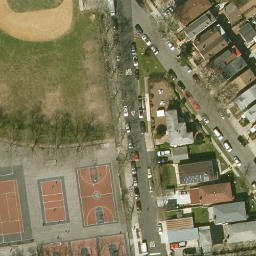Volleyball Court, New York, NY — aerial view