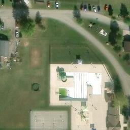 Volleyball Court, Ada, OH — aerial view