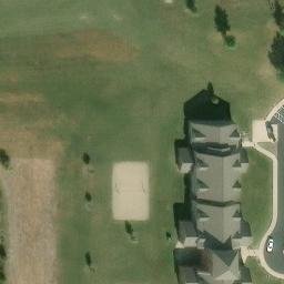 Sand Volleyball Court, Ada, OH — aerial view