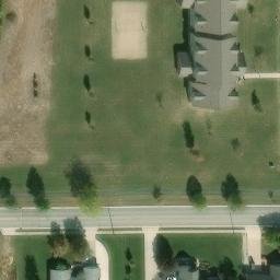 Sand Volleyball Court, Ada, OH — aerial view