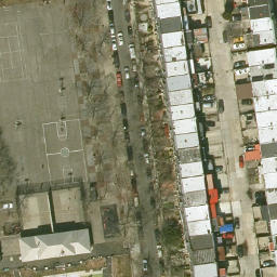 Volleyball Court, New York, NY — aerial view
