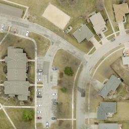 Sand Volleyball Court, Lincoln, NE — aerial view