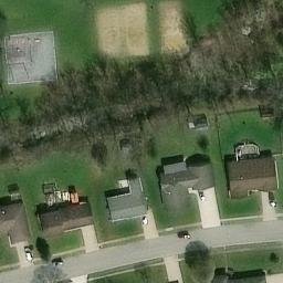 Sand Volleyball Court, OH — aerial view