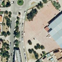Volleyball Court near Soto del Real — aerial view