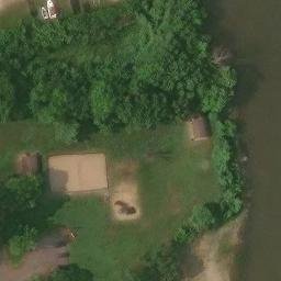 Sand Volleyball Court, Peoria Heights, IL — aerial view