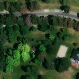 Concrete Volleyball Court, Salt Lake City, UT — aerial view