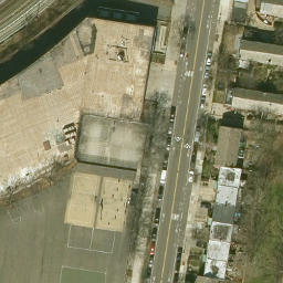 Volleyball Court, New York, NY — aerial view