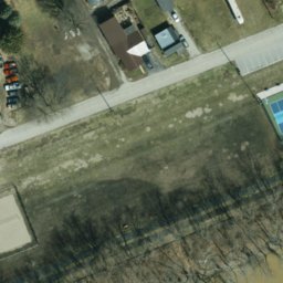 Volleyball Court, Peru, IN — aerial view