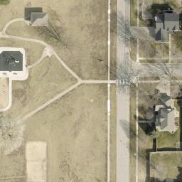 Sand Volleyball Court, Lincoln, NE — aerial view