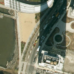 Sand Volleyball Court, New York, unknown — aerial view