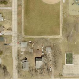 Volleyball Court, Denton, NE — aerial view
