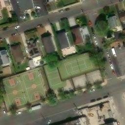 Volleyball Court, Garden City Park, NY — aerial view