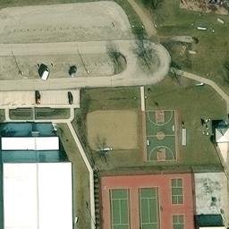 Volleyball Court, El Paso, IL — aerial view