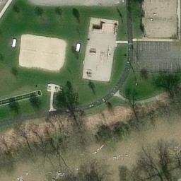 Sand Volleyball Court, Lima, OH — aerial view