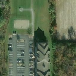 Sand Volleyball Court, OH — aerial view