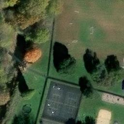 Sand Volleyball Court, Minerva, OH — aerial view