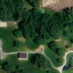 Concrete Volleyball Court, Salt Lake City, UT — aerial view