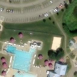 Sand Volleyball Court, PA — aerial view