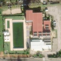 Sand Volleyball Court — aerial view