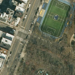 Volleyball Court, New York, NY — aerial view