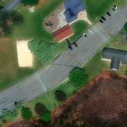 Sand Volleyball Court, PA — aerial view
