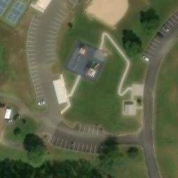 Sand Volleyball Court, PA — aerial view