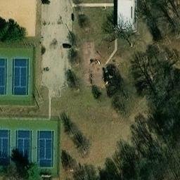 Sand Volleyball Court, Peoria, IL — aerial view