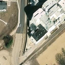 Sand Volleyball Court, Peoria, IL — aerial view