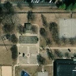 Sand Volleyball Court, Peoria, IL — aerial view