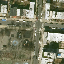 Volleyball Court, New York, NY — aerial view