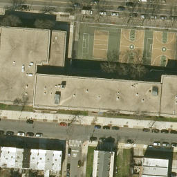 Volleyball Court, New York, NY — aerial view