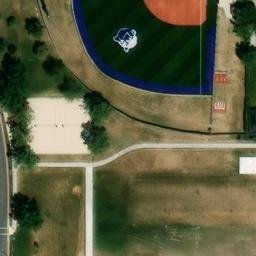 Sand Volleyball Court, Taylorsville, UT — aerial view