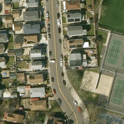 Volleyball Court, New York, NY — aerial view