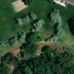 Sand Volleyball Court, Holladay, UT — aerial view