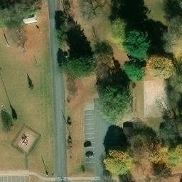 Sand Volleyball Court, PA — aerial view