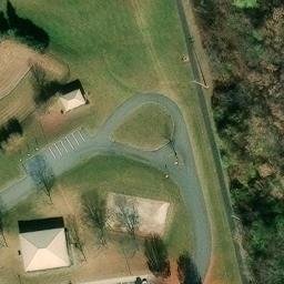 Sand Volleyball Court, PA — aerial view