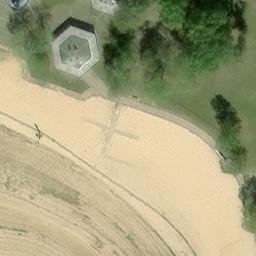 Sand Volleyball Court, NJ — aerial view