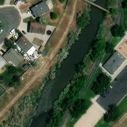Sand Volleyball Court, Murray, UT — aerial view