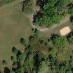 Sand Volleyball Court, PA — aerial view