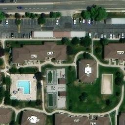 Sand Volleyball Court, Taylorsville, UT — aerial view