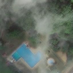 Sand Volleyball Court, PA — aerial view
