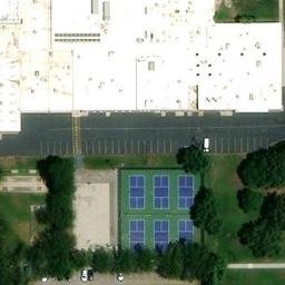 Grass Volleyball Court, Murray, UT — aerial view