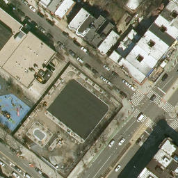 Volleyball Court, New York, NY — aerial view