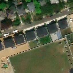 Sand Volleyball Court, Woodmere, NY — aerial view