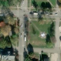 Campground Volleyball Court — aerial view