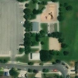 Sand Volleyball Court, West Jordan, UT — aerial view