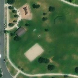 Sand Volleyball Court, UT — aerial view